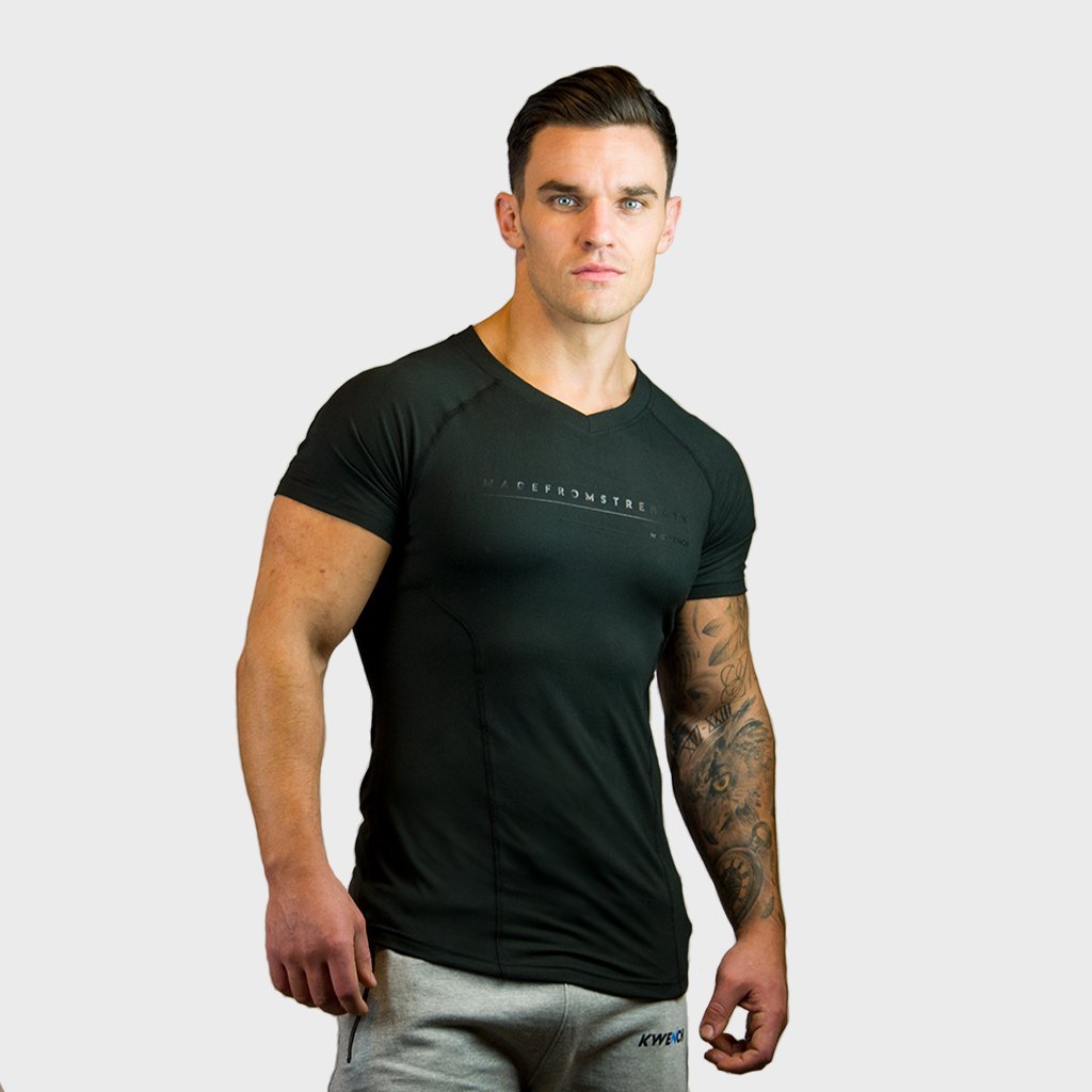 Kwench Mens Gym Workout body Fit Tshirt