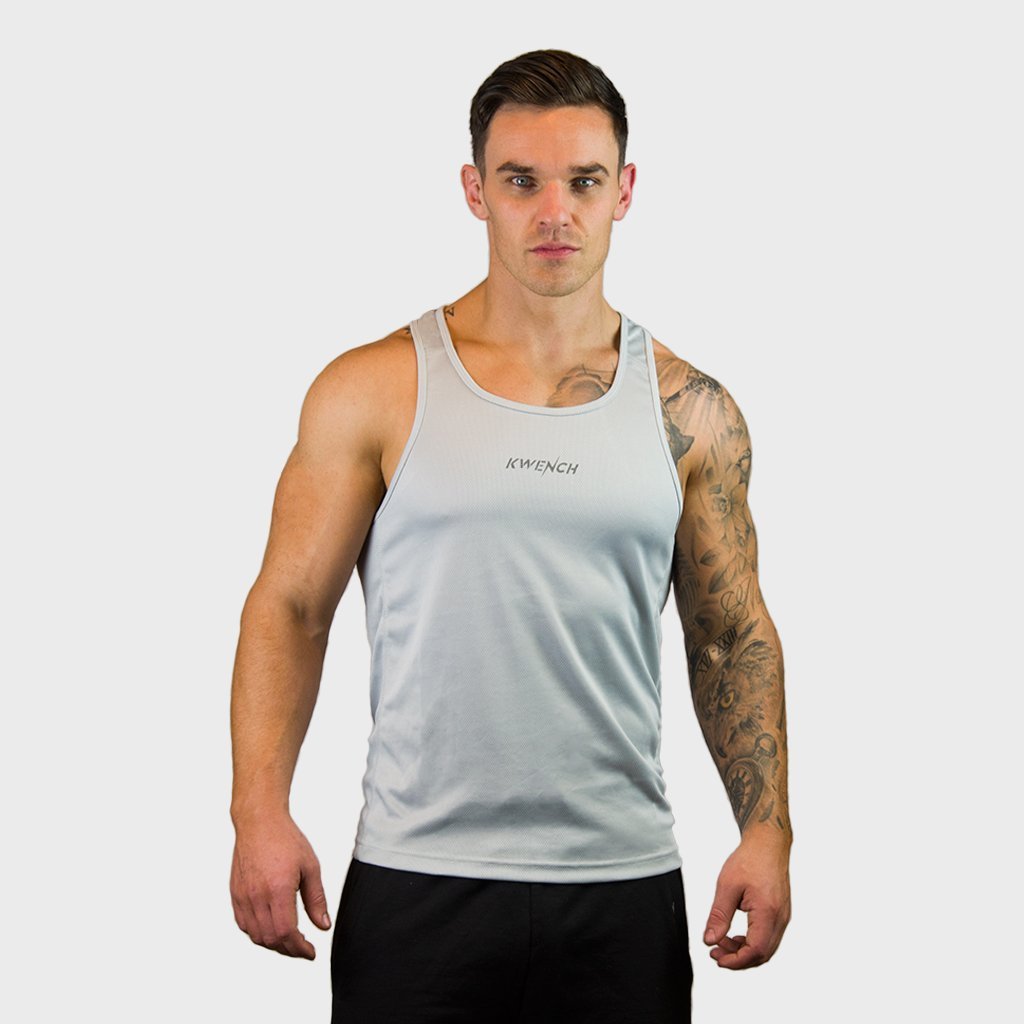 Kwench Mens Gym yoga workout Vest Tank Stringer