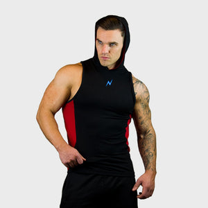 Kwench Mens Gym workout Fitness Sleeveless hoodie Thumbnails-1