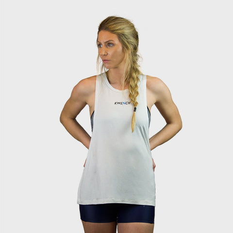 Kwench Womens Gym Workout top vest with drop arm holes