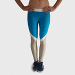 Womens Yoga & Gym Fitness Leggings | Flex | Brown - Blue