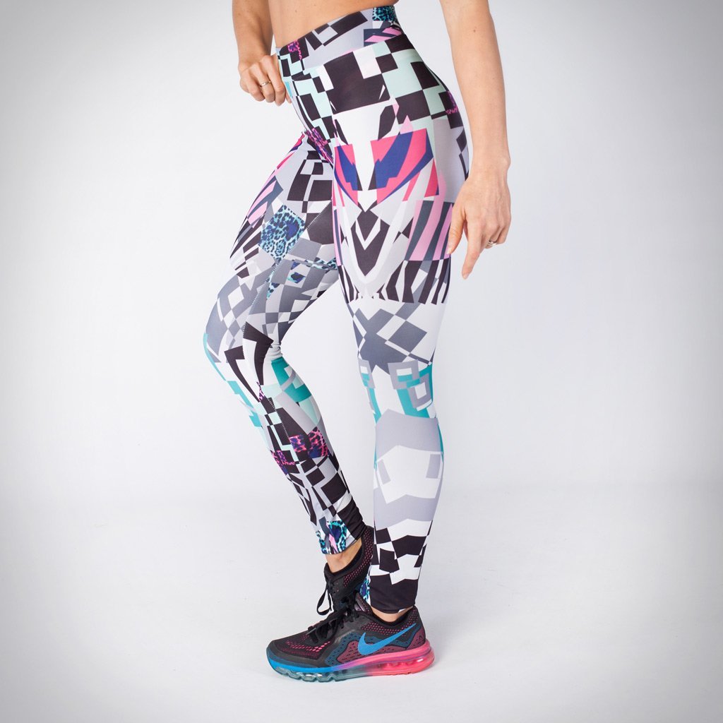 Kwench womens printed gym workout leggings 